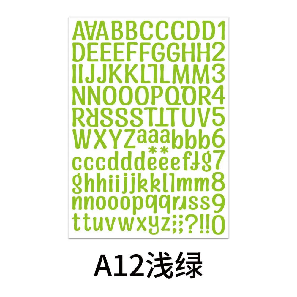 10Pcs 26 Alphabet A-Z Planner Stickers Waterproof Colorful Creative DIY PVC Letter Number Sticker For Kids Cup Laptop