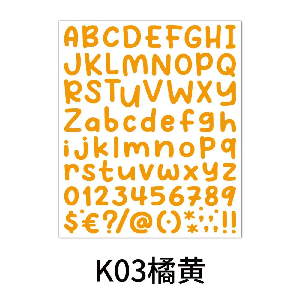 10Pcs 26 Alphabet A-Z Cartoon Planner Stickers Waterproof Colorful Creative DIY Letter Number Sticker For Kids Cup Laptop