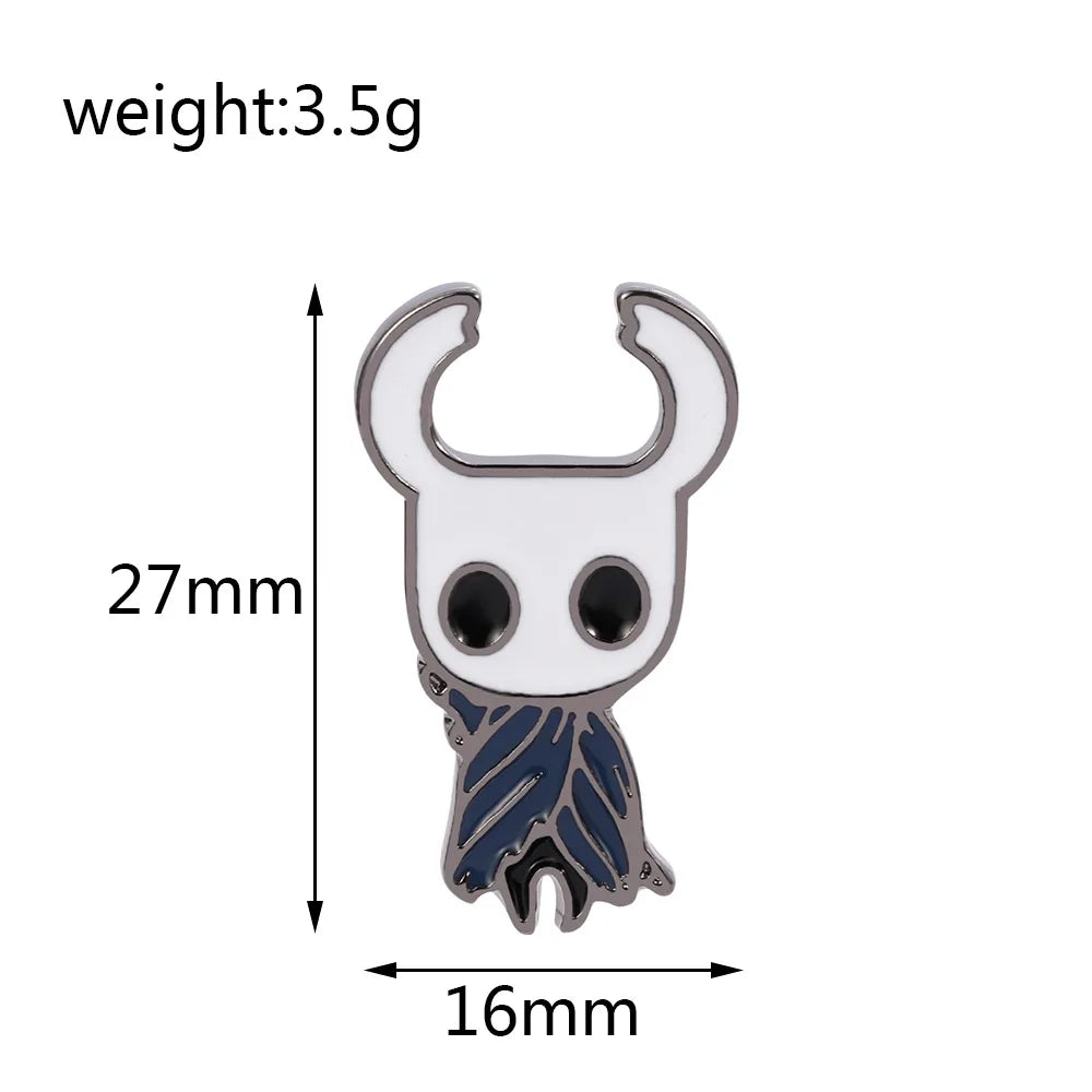 Creative Anime Cartoon Cute Hollow Knight Enamel Badge Brooch for Kids Friend Gift-Wannee Metal Accessory