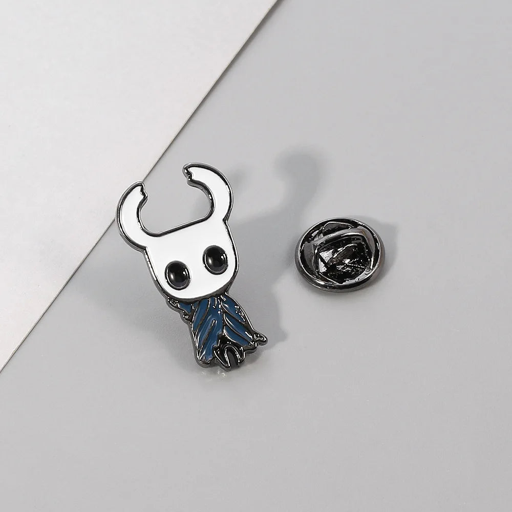 Creative Anime Cartoon Cute Hollow Knight Enamel Badge Brooch for Kids Friend Gift-Wannee Metal Accessory