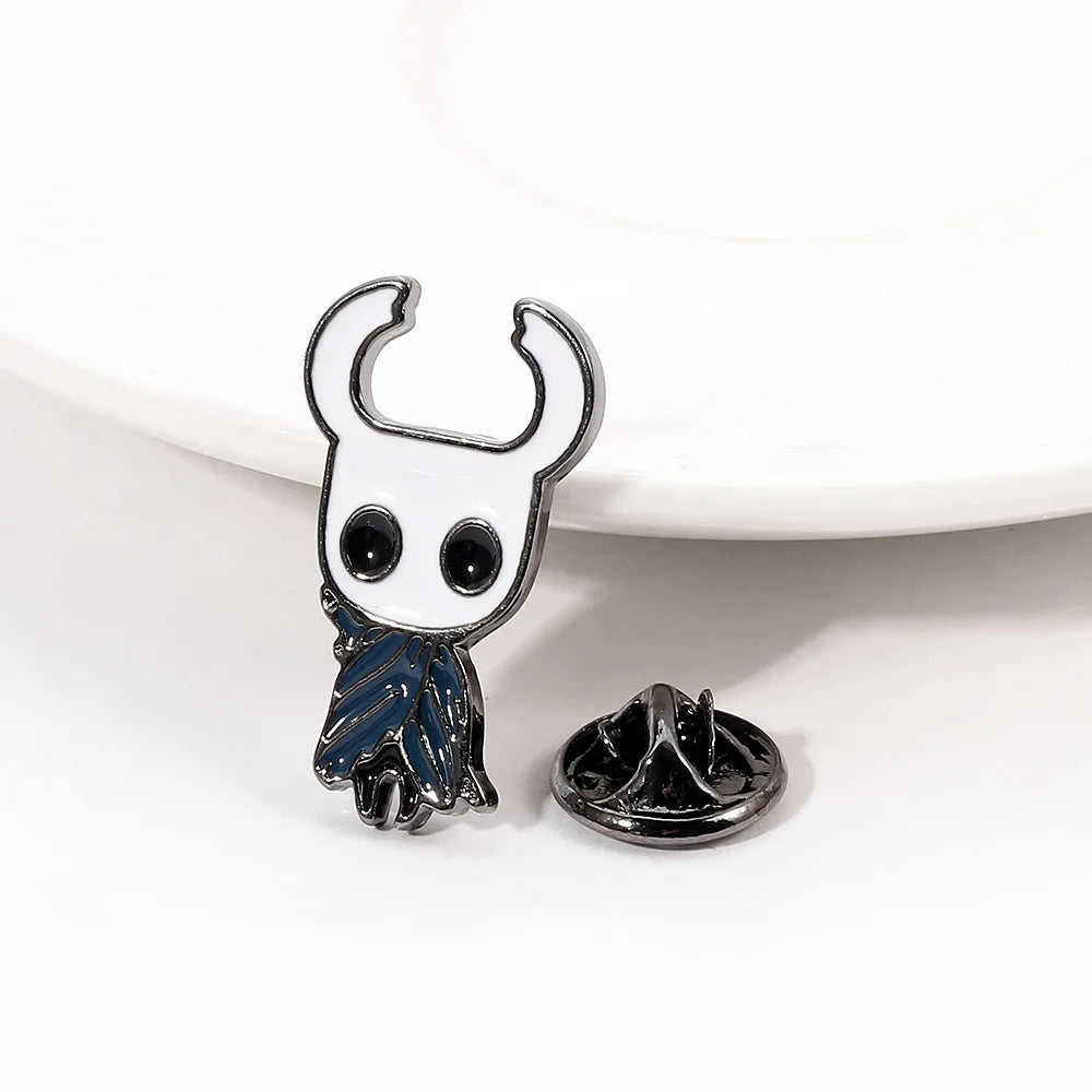 Creative Anime Cartoon Cute Hollow Knight Enamel Badge Brooch for Kids Friend Gift-Wannee Metal Accessory