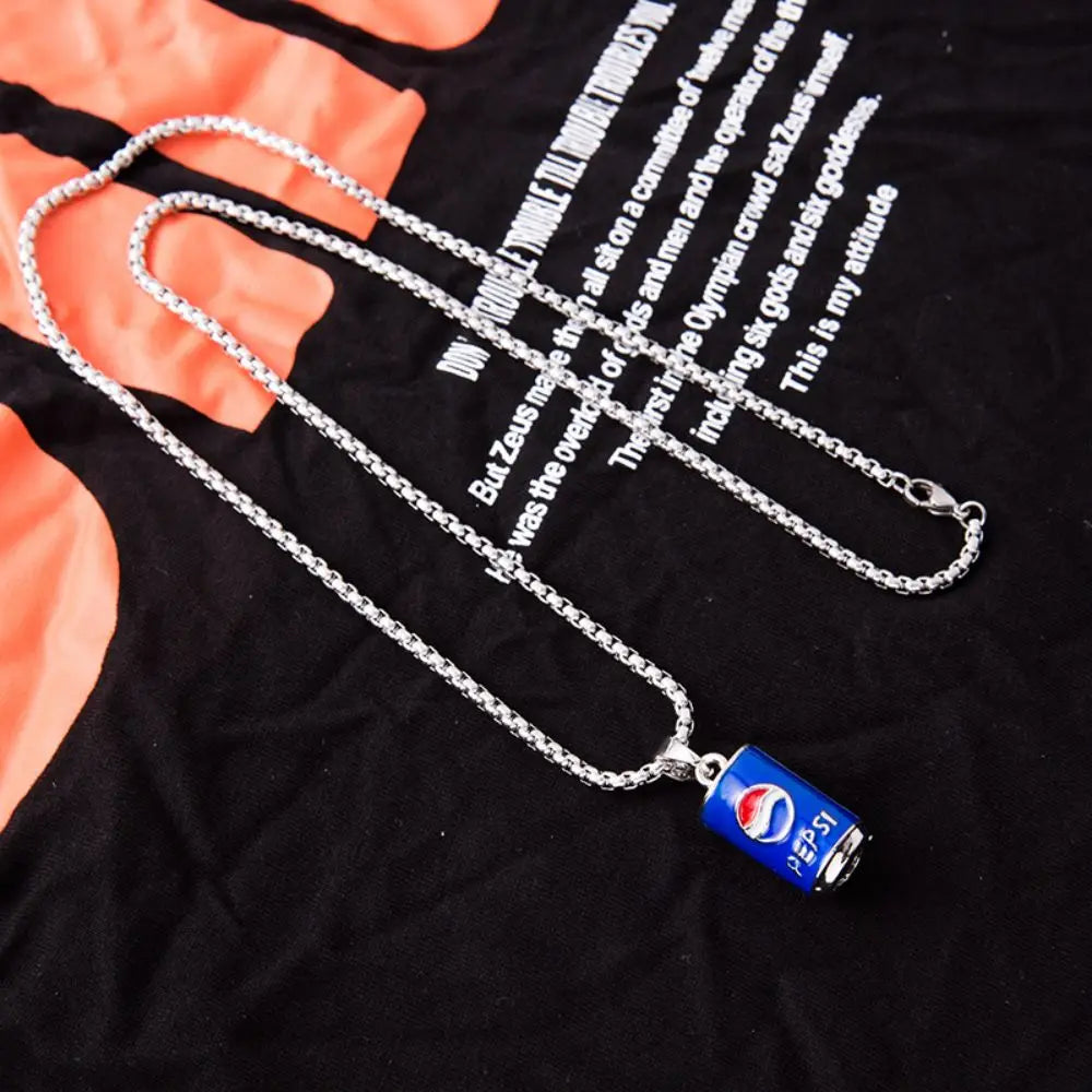 70cm Hip Hop Bottle Titanium Steel Pendant Necklace