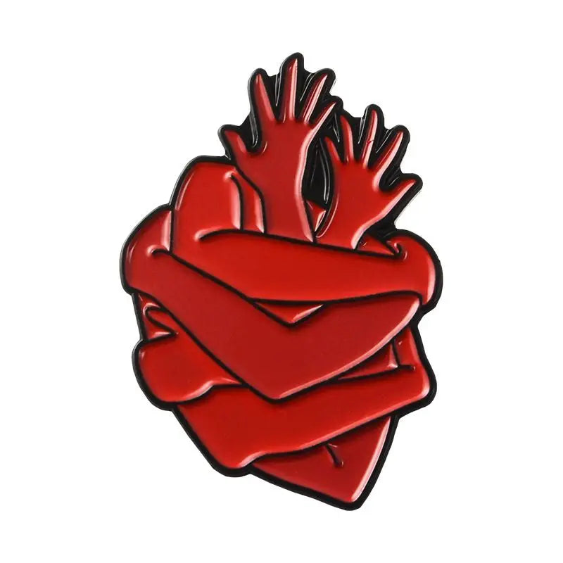 Colorful Anatomy Heart Organ Medical Enamel Brooch for Backpack Gift-Wannee Metal Accessory