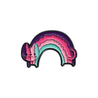 Cartoon Cat Cloud Pencil Rainbow Lapel Brooches Pack