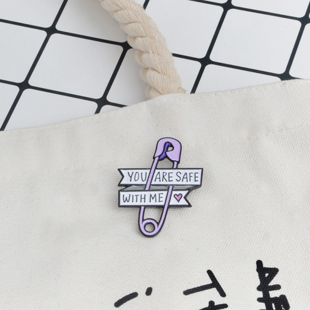 Sweet Love Quote Ribbon Safety Pin Lapel Brooch