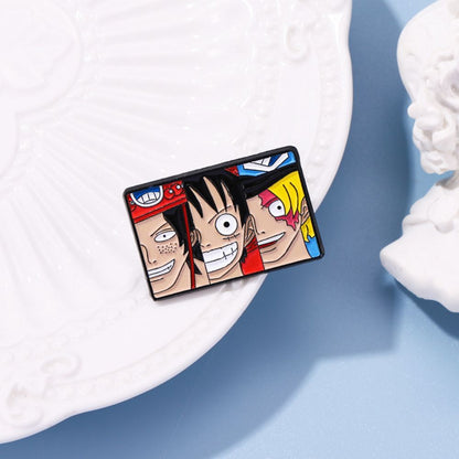 Straw Hat Crew Luffy Ace Sanji Lapel Brooches Pack
