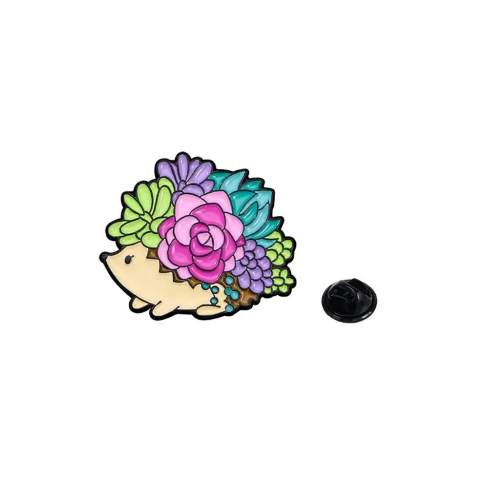 Floral Succulent Creature Brooch Collection
