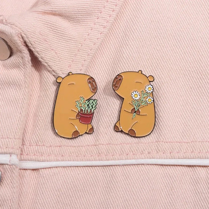 Calm Capybara Brooch Collection