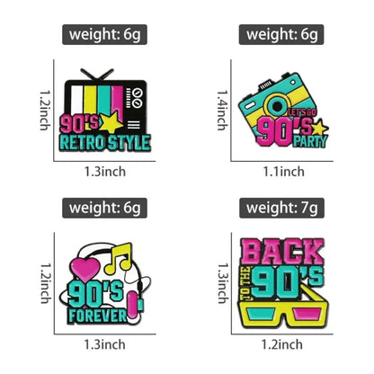 Neon 90s Retro Brooch Collection
