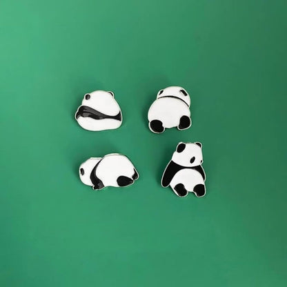 Quirky Panda Posture Brooch Set