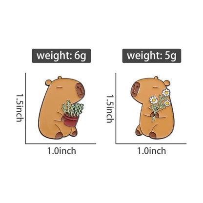 Calm Capybara Brooch Collection