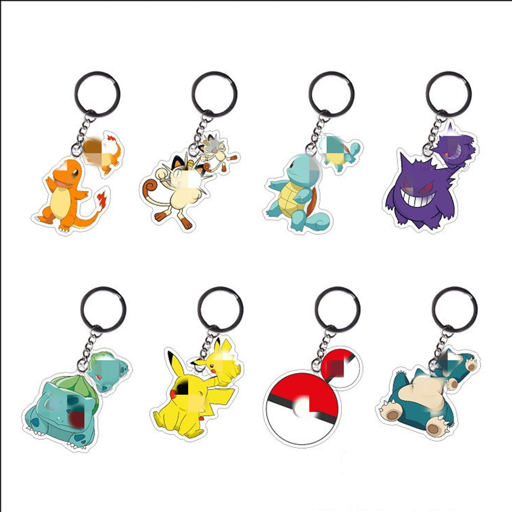 Cartoon Anime Cute Pikachu Acrylic Keychain