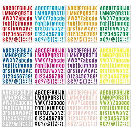 10Pcs 26 Alphabet A-Z Planner Stickers Waterproof Colorful Creative DIY PVC Letter Sticker For Kids Cup decoration