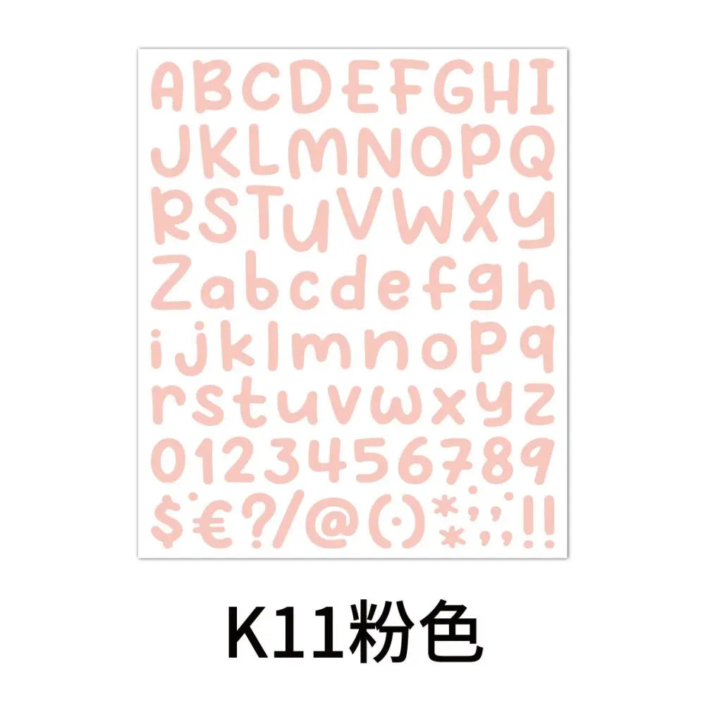 10Pcs 26 Alphabet A-Z Cartoon Planner Stickers Waterproof Colorful Creative DIY Letter Number Sticker For Kids Cup Laptop