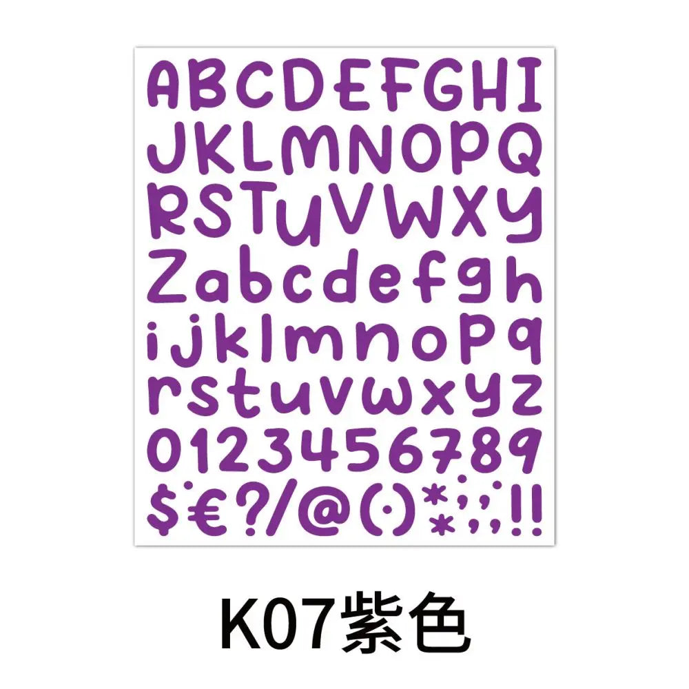 10Pcs 26 Alphabet A-Z Cartoon Planner Stickers Waterproof Colorful Creative DIY Letter Number Sticker For Kids Cup Laptop