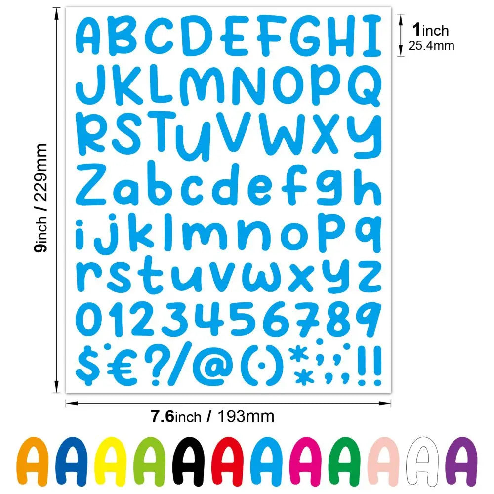 10Pcs 26 Alphabet A-Z Cartoon Planner Stickers Waterproof Colorful Creative DIY Letter Number Sticker For Kids Cup Laptop