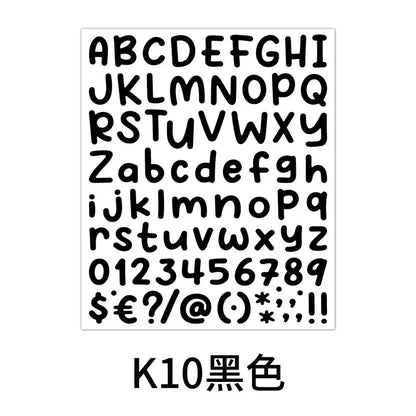 10Pcs 26 Alphabet A-Z Cartoon Planner Stickers Waterproof Colorful Creative DIY Letter Number Sticker For Kids Cup Laptop