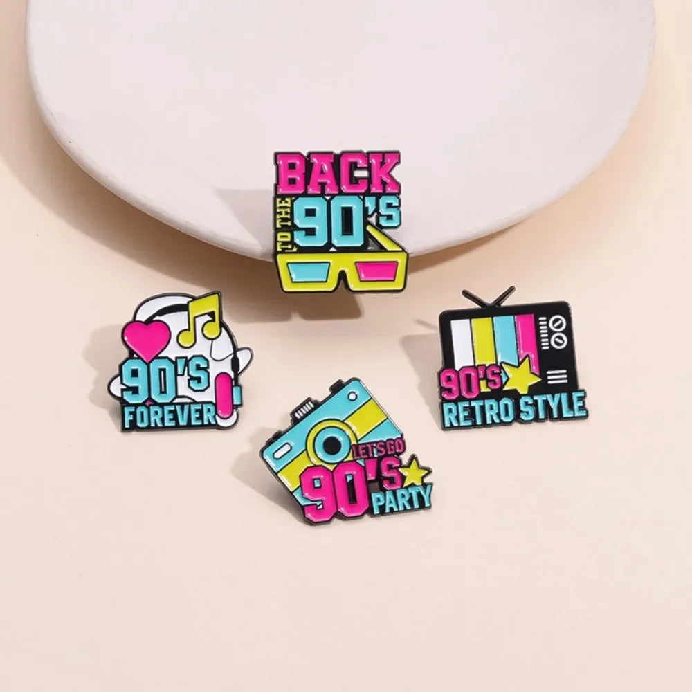 Neon 90s Retro Brooch Collection