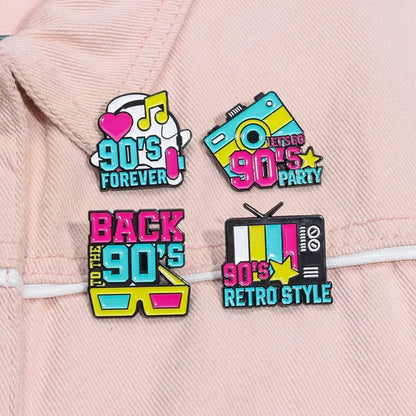 Neon 90s Retro Brooch Collection