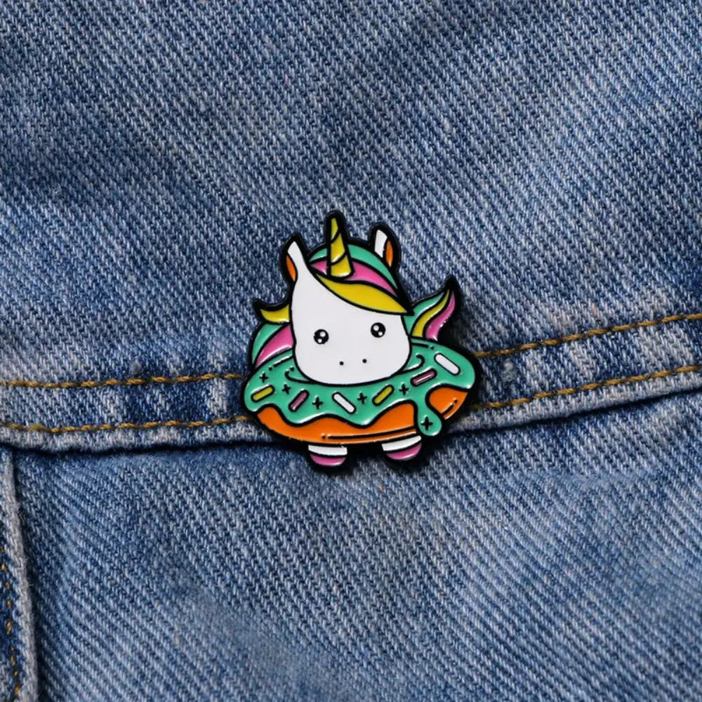 Kawaii Rainbow Unicorn Lapel Brooches Pack