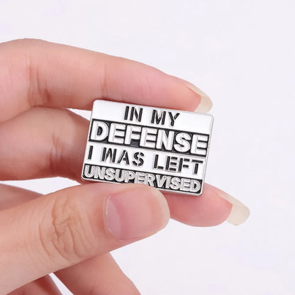 Sarcastic Humor Quote Square Lapel Brooch
