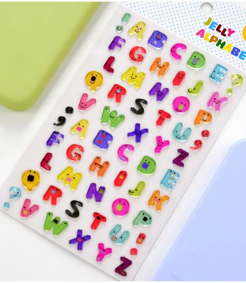 3D Cartoon Cute DIY Number Sticker Funny Decorative Planner Sticker For Kids Student Gift