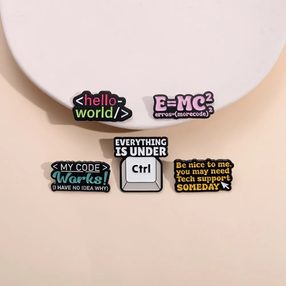 Coding Developer Meme Lapel Brooches Pack