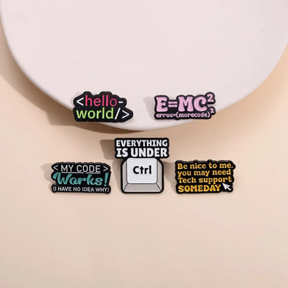 Coding Developer Meme Lapel Brooches Pack