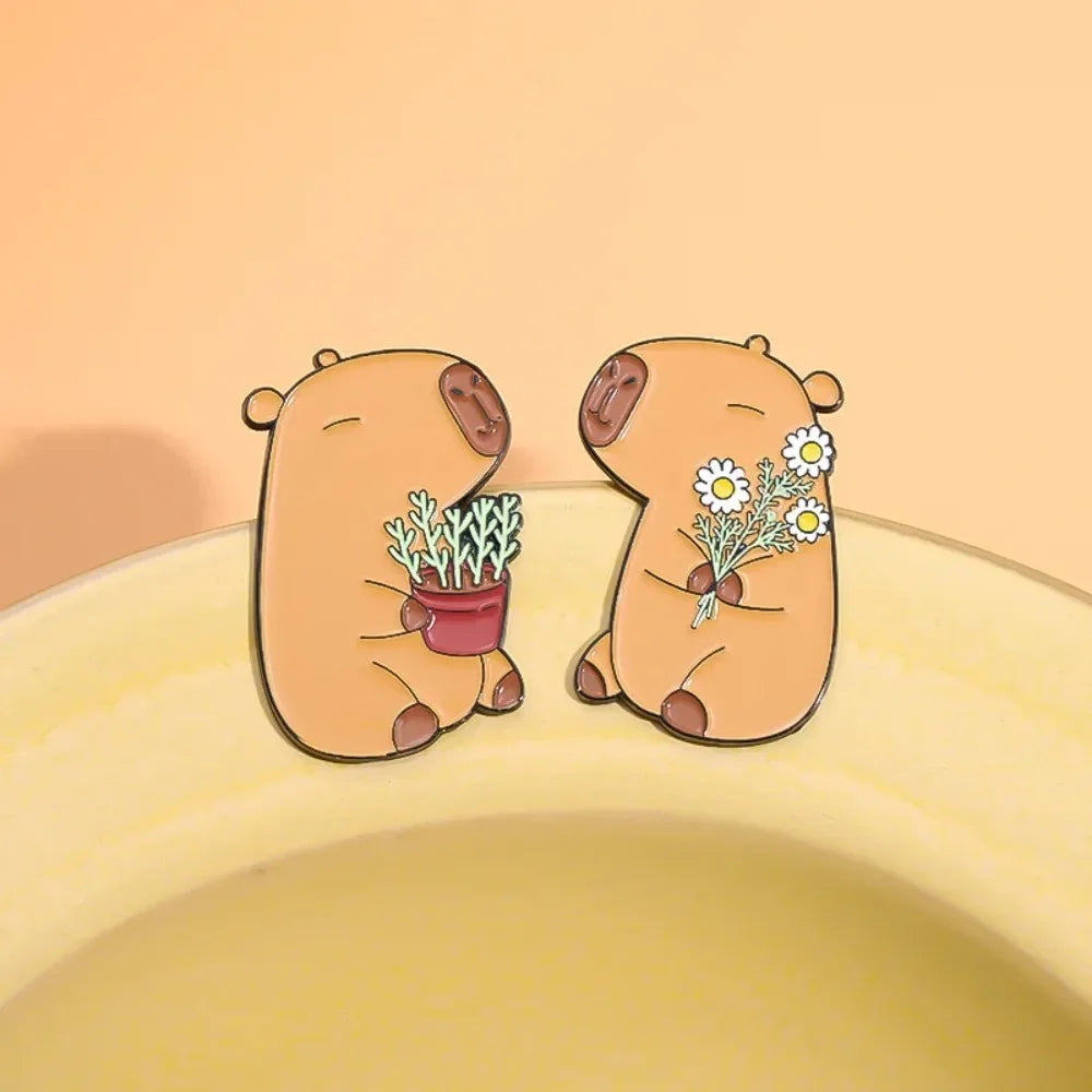 Calm Capybara Brooch Collection