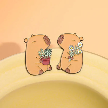 Calm Capybara Brooch Collection