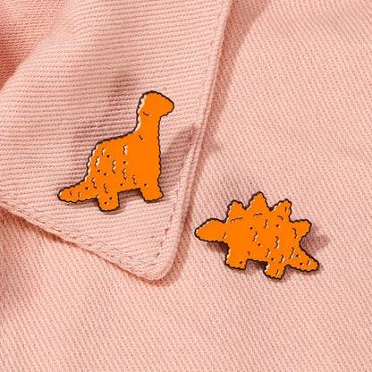 Funny Dino Chicken Nugget 3-Piece Lapel Brooches