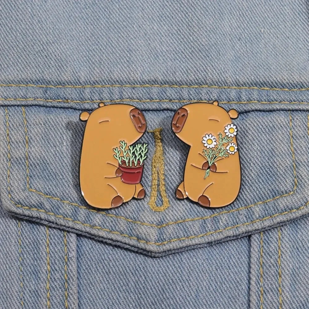 Calm Capybara Brooch Collection