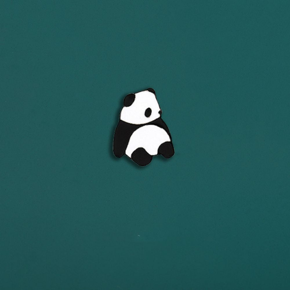 Quirky Panda Posture Brooch Set