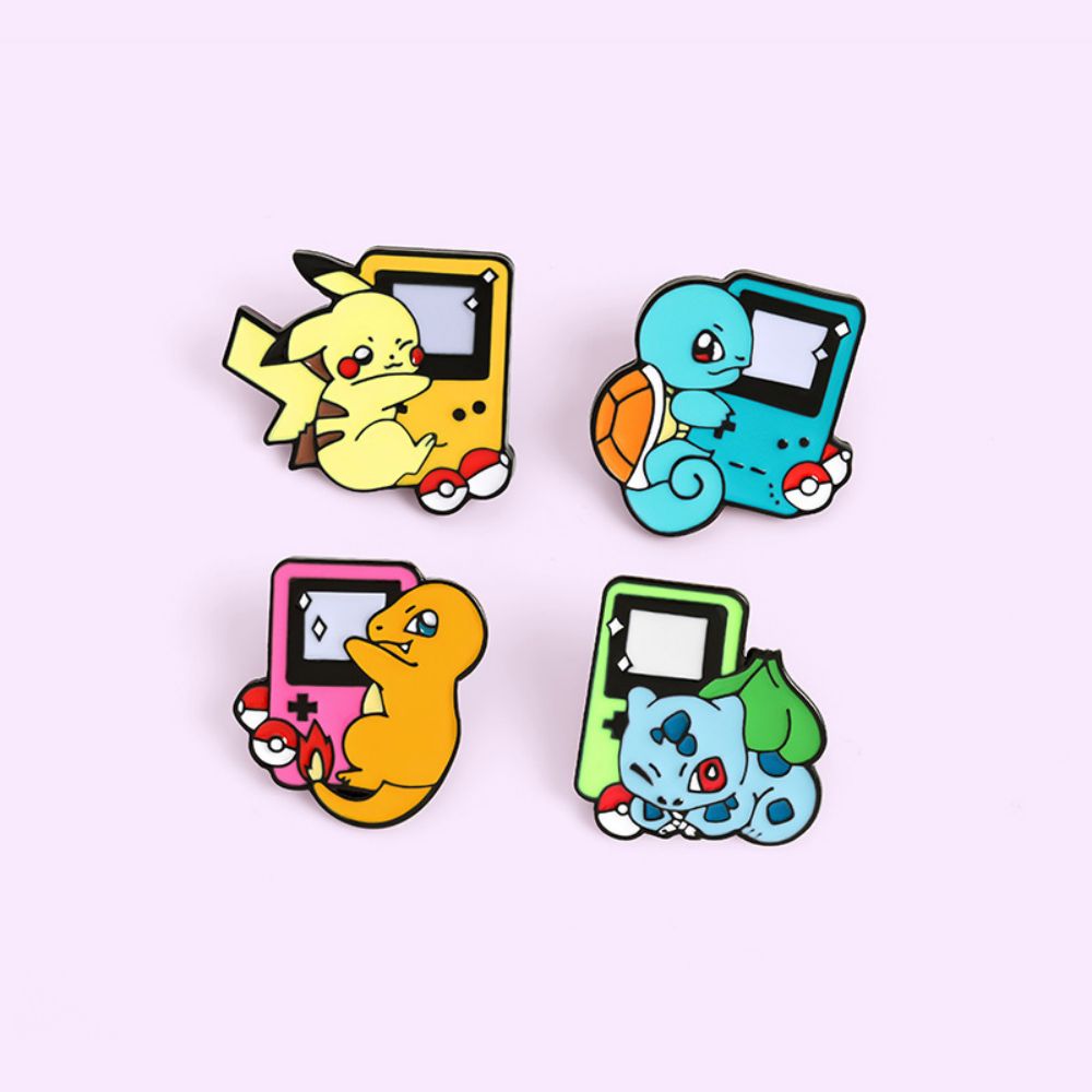 Cartoon Cute Pikachu Game Machine Brooch Badge