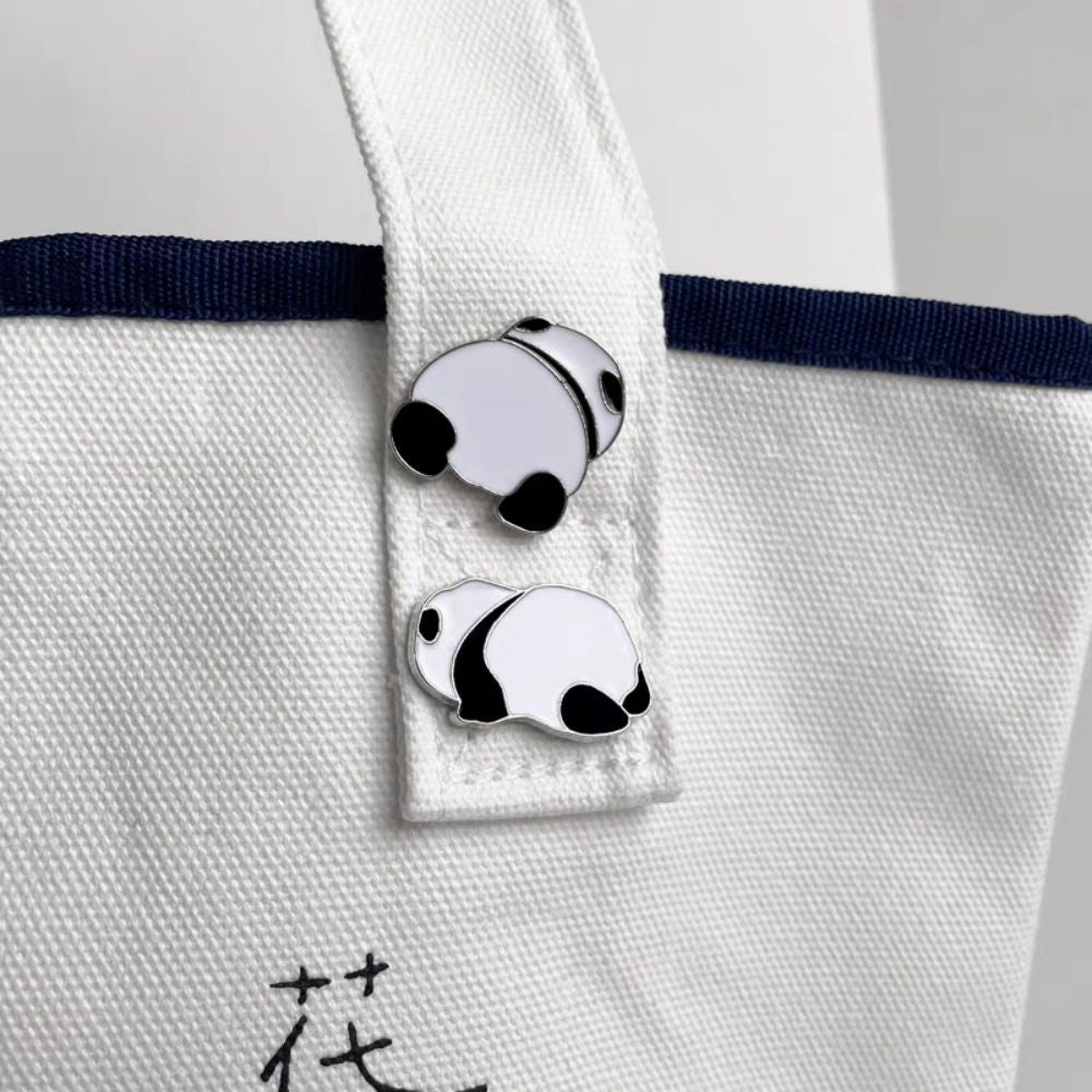 Quirky Panda Posture Brooch Set