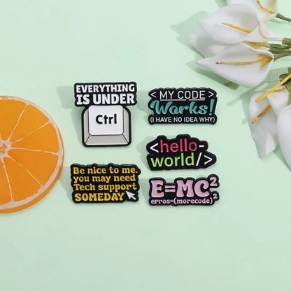 Coding Developer Meme Lapel Brooches Pack