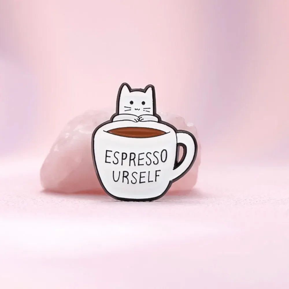 Food Lover Cat Brooch Collection