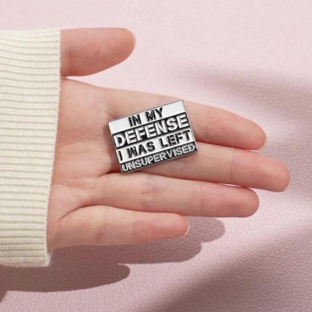 Sarcastic Humor Quote Square Lapel Brooch