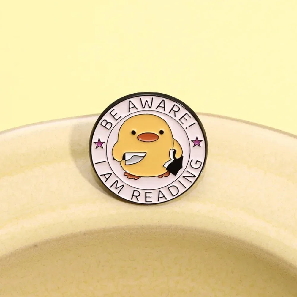 Quirky Yellow Duck Character Brooches