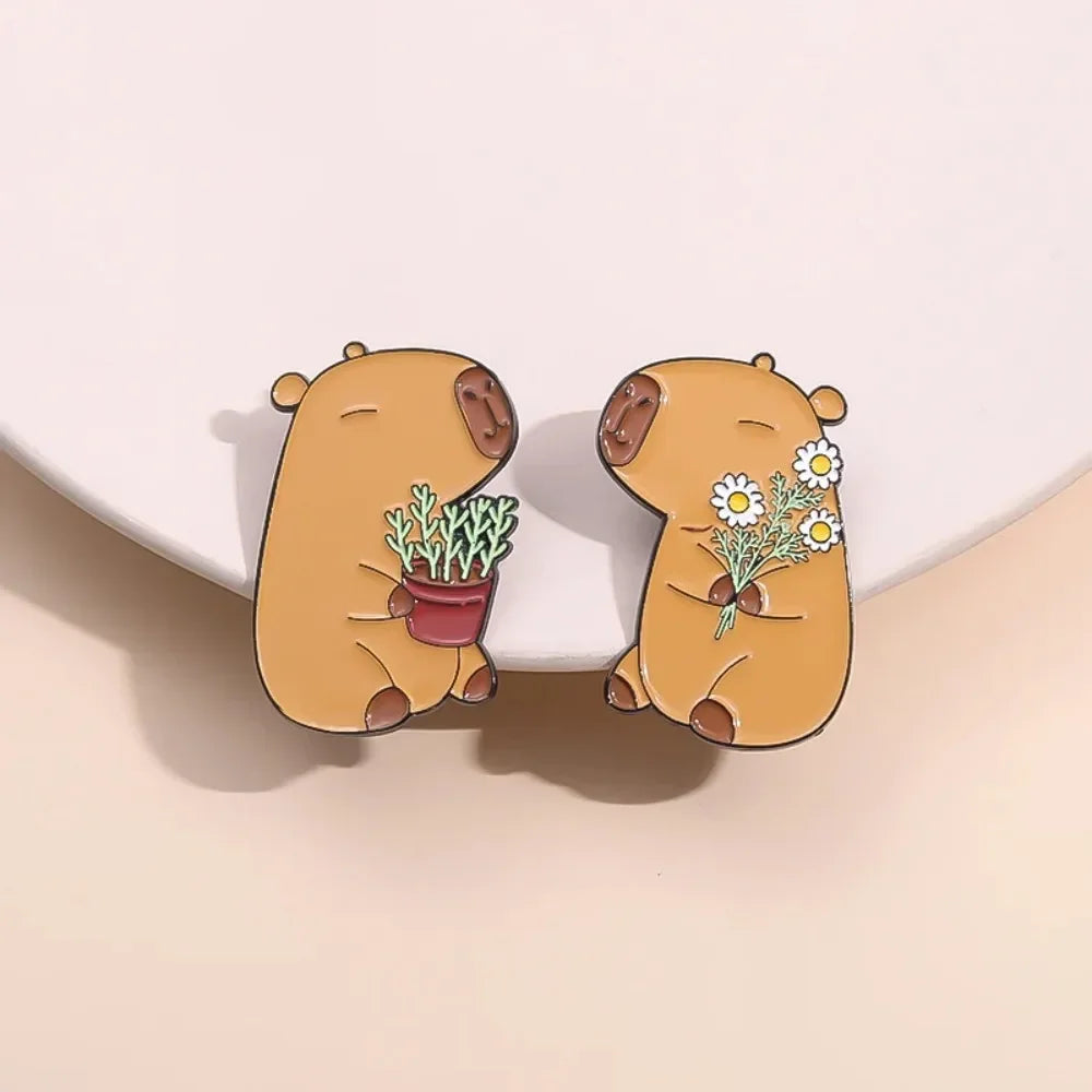 Calm Capybara Brooch Collection