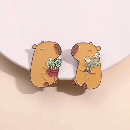Calm Capybara Brooch Collection