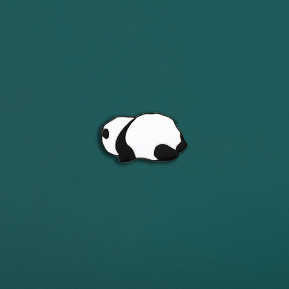 Quirky Panda Posture Brooch Set