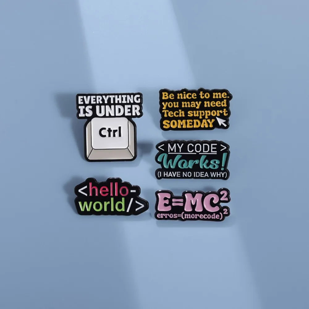 Coding Developer Meme Lapel Brooches Pack
