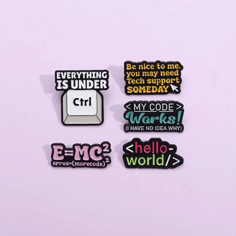 Coding Developer Meme Lapel Brooches Pack