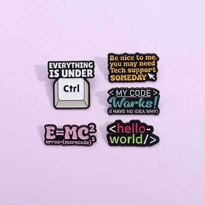 Coding Developer Meme Lapel Brooches Pack
