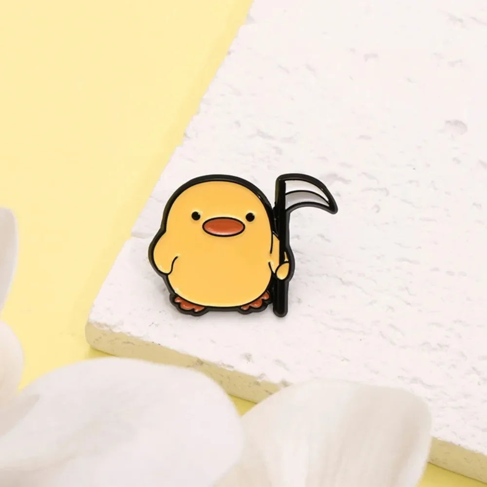Quirky Yellow Duck Character Brooches