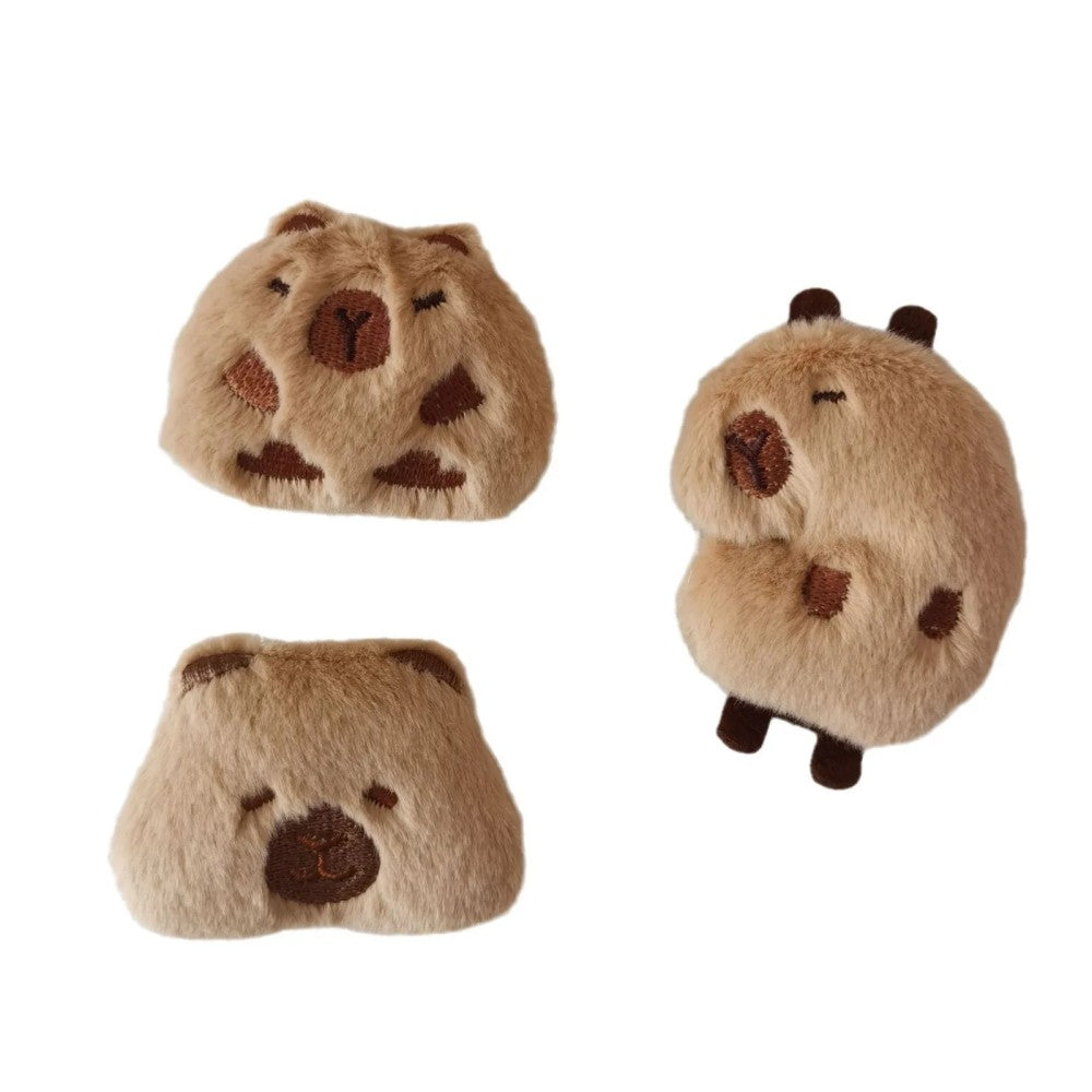 Capybara Plush Enamel Brooch Set