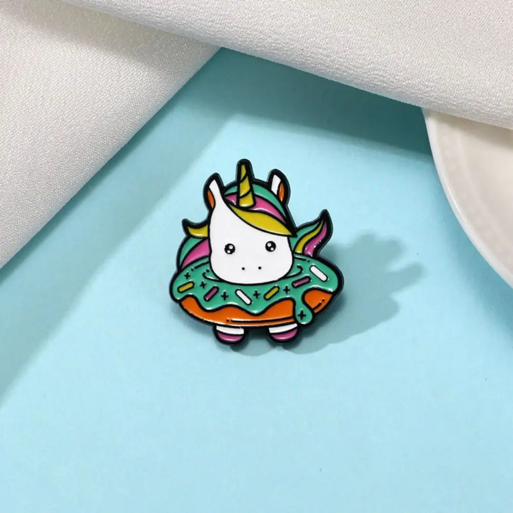 Kawaii Rainbow Unicorn Lapel Brooches Pack