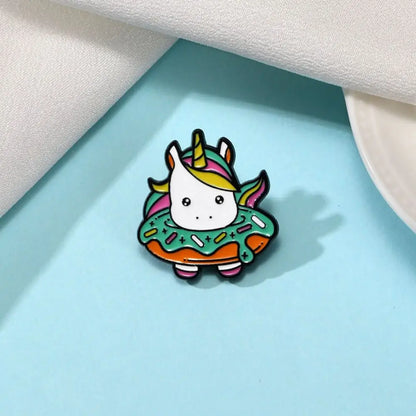 Kawaii Rainbow Unicorn Lapel Brooches Pack