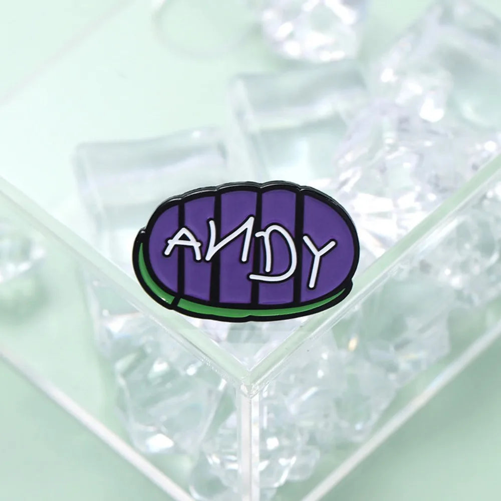 Buzz Woody Andy Name Foot Print Lapel Brooches